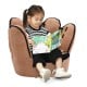 Baseball glove shaped upholstered sofa for kids, made of soft faux suede, ideal for toddlers aged 3 to 5 years.