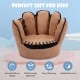 Baseball glove shaped kids sofa in soft faux suede, perfect for toddlers aged 3-5, featuring a stable structure.