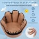 Baseball glove shaped kids upholstered sofa in soft faux suede, perfect for toddlers aged 3 to 5 years for leisure use.