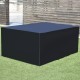 Black furniture cover for 10 pieces outdoor patio dining set, protecting against weather and dust for durability.
