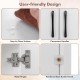 User-friendly design features convenient handles and easy-to-clean surface for the white wall-mounted desk hutch.