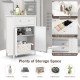 Free standing bathroom storage cabinet with large drawer, adjustable shelf, and spacious top for versatile home.