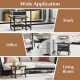 Under desk printer stand in brown with 360° swivel casters, ideal for office, study, or living room use.