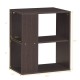 3-tier brown side end table with open shelves, made of engineered wood, ideal for living room or bedroom storage.
