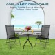 Adjustable portable patio folding dining chairs in black with ergonomic design, perfect for outdoor relaxation and.