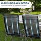 Adjustable black patio folding dining chairs with ergonomic high sling back design for comfort and stability in outdoor.