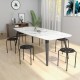 Set of 6 black portable stack stools with breathable seats, ideal for home, office, or classroom use.