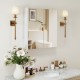 Double door bathroom wall cabinet with mirror, adjustable shelf, and soft close hinges for modern decor and.