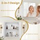 Double door bathroom wall cabinet with mirror, adjustable shelf, and soft close hinges for stylish storage and.
