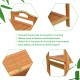 5-tier bamboo freestanding shoe rack with natural finish, featuring a sturdy design and convenient carrying handles.
