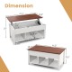 Lift top coffee table with hidden compartment and storage shelves, featuring a modern design and hydraulic lifter for.