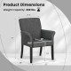 Gray Executive Guest Chair with curved backrest and rubber wood legs, ideal for reception rooms and cafes.