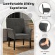 Gray executive guest chair featuring a curved backrest, thick padded seat, and stylish design for reception areas.