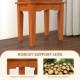 Vintage jewelry storage cabinet with robust support legs, large storage space, and embedded mirror for convenience.