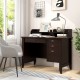 Brown PC laptop writing desk with a sleek design and ample storage, perfect for enhancing your workspace aesthetics.