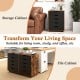 5-drawer mobile lateral filing cabinet in rustic brown with wheels, ideal for home office or living room storage.