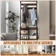 3-in-1 industrial coat rack stand with 9 hooks and shoe bench, made of metal and engineered wood for versatile storage.