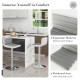 Set of 2 adjustable barstools with ergonomic backrest and thickened PU leather seat for kitchen islands and cafes.