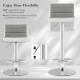 Adjustable barstool with ergonomic backrest, PU leather seat, and 360° swivel for versatile use in bars and kitchens.
