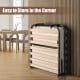 Twin size folding guest bed with memory foam mattress, compact design for easy corner storage and durable steel frame.