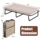 Twin size folding guest bed with memory foam mattress, featuring a sturdy steel frame and compact folding design for.