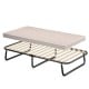 Twin size folding guest bed with a soft memory foam mattress and sturdy steel frame for easy storage and comfort.