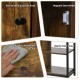 Close-up of the multipurpose freestanding storage cabinet showcasing the sturdy metal frame and smooth waterproof.