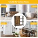 Freestanding storage cabinet with 3 open shelves and doors, made of engineered wood, ideal for various home spaces.