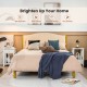 2-tier multifunctional nightstand in white with storage drawer and open shelf, perfect for bedroom or living room use.