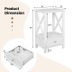 2-tier white nightstand with storage drawer, featuring an open shelf and sturdy MDF frame for versatile use.
