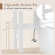 Adjustable bottom bar of the over-the-toilet storage rack for fitting different height water pipes in bathrooms.