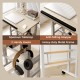 Height-adjustable mobile standing desk with spacious tabletop, anti-falling stopper, and heavy-duty metal frame for.