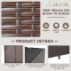 Outdoor wicker storage box with zippered liner, 133-gallon capacity, made of brown PE rattan for patio use.