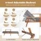 Patio chaise lounge set with 4-level adjustable backrest, solid acacia wood, ideal for poolside relaxation.