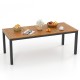 8-Person Outdoor Dining Table 79 Inch Acacia Wood Patio Table with Umbrella Hole - Gallery View 4 of 10