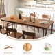 79-inch outdoor dining table with acacia wood tabletop, designed for 8 people, featuring a 1.9-inch umbrella hole.