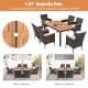 7-piece outdoor dining set featuring a 1.97" umbrella hole, acacia wood tabletop, and padded cushions for comfort.