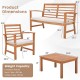 Outdoor furniture set featuring a sturdy acacia wood frame and beige cushions, ideal for poolside or backyard.