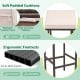 Close-up of soft padded stool cushion with hook and loop fastener, part of the 3 pcs patio bar set for outdoor use.