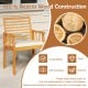 Acacia wood patio dining chair with removable cushion, ergonomic backrest, and rustic charm for outdoor bistro settings.