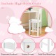 High-back chair from the wooden kids study desk and chair set, featuring ergonomic design and solid pine wood legs.