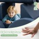 Convertible modular kids play couch in gray, featuring high-density foam for active play and soft velvet suede covers.