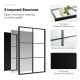 3-layered decorative wall mirror with rustproof metal frame, clear mirror, and durable PVC, ideal for modern home decor.