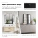3-layered decorative wall mirror with a rustproof metal frame, suitable for vertical or horizontal wall mounting.