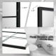 Close-up of the 3-layered decorative wall mirror with a rustproof black metal frame and reinforced structure.