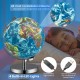 Illuminated world globe with 88 constellations, featuring a stable stand and soft night light for bedtime learning.