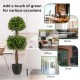 40-inch artificial boxwood topiary ball tree with double ball shape, realistic leaves, and stable weighted base for.