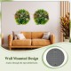 Square framed artificial foliage wall art featuring vibrant faux plants, ideal for indoor and outdoor decoration.