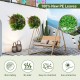 Square framed artificial foliage wall art with 100% PE leaves, sun-protective and easy to maintain, perfect for indoor.