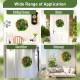 Square framed artificial foliage wall art featuring vibrant faux plants, suitable for indoor and outdoor use in various.